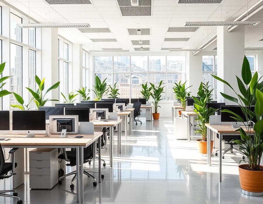 Commercial interior treated for odor removal in Dallas