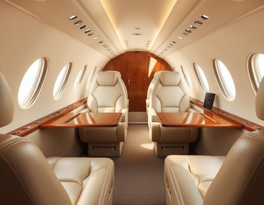 Private Jets interior treated for odor removal in Dallas